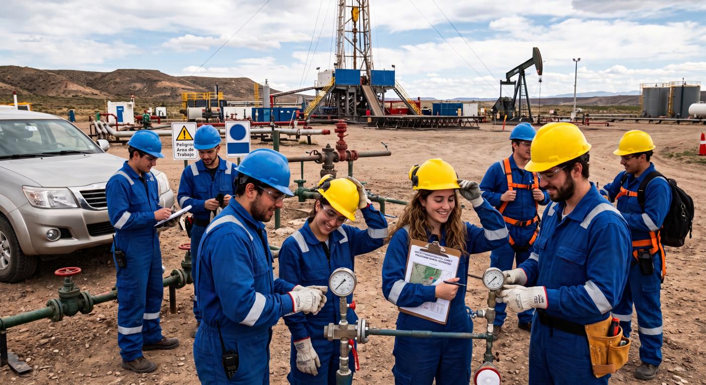 Entrenamiento para 120 estudiantes de ingeniería en petróleo
